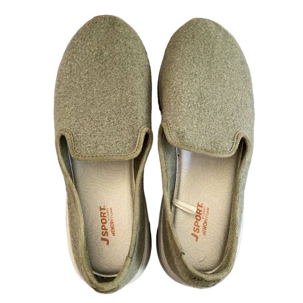 JAMBU Loon Wool Slip On Loafer Sneaker in Sage Green SZ 10.5